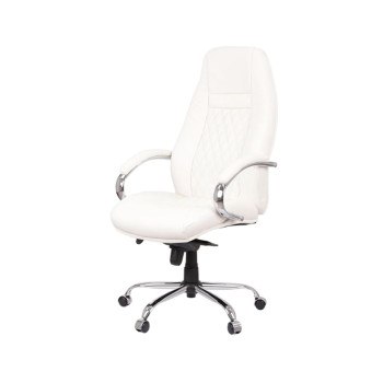 Кресло АКЛАС Луизиана MB (GB-242CC) Белый (Кожа Lux LC-W)