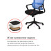 Крісло АКЛАС Доріан BL TILT Синій (K-08 Blue OS-3000 Black)