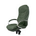 Крісло АКЛАС Валенсія Soft CH MB Зелений (Шкіра Lux LC-green)