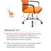 Крісло АКЛАС Кап FX СН TILT Помаранчевий (PU orange)