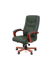 Крісло АКЛАС Артур EX MB Зелений (Шкіра Lux LC-green)