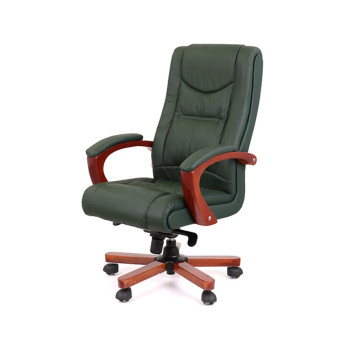 Крісло АКЛАС Артур EX MB Зелений (Шкіра Lux LC-green)
