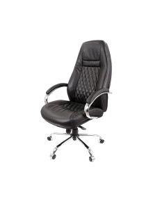 Кресло АКЛАС Луизиана MB (GB-242CC) Черный (Кожа LC-A)